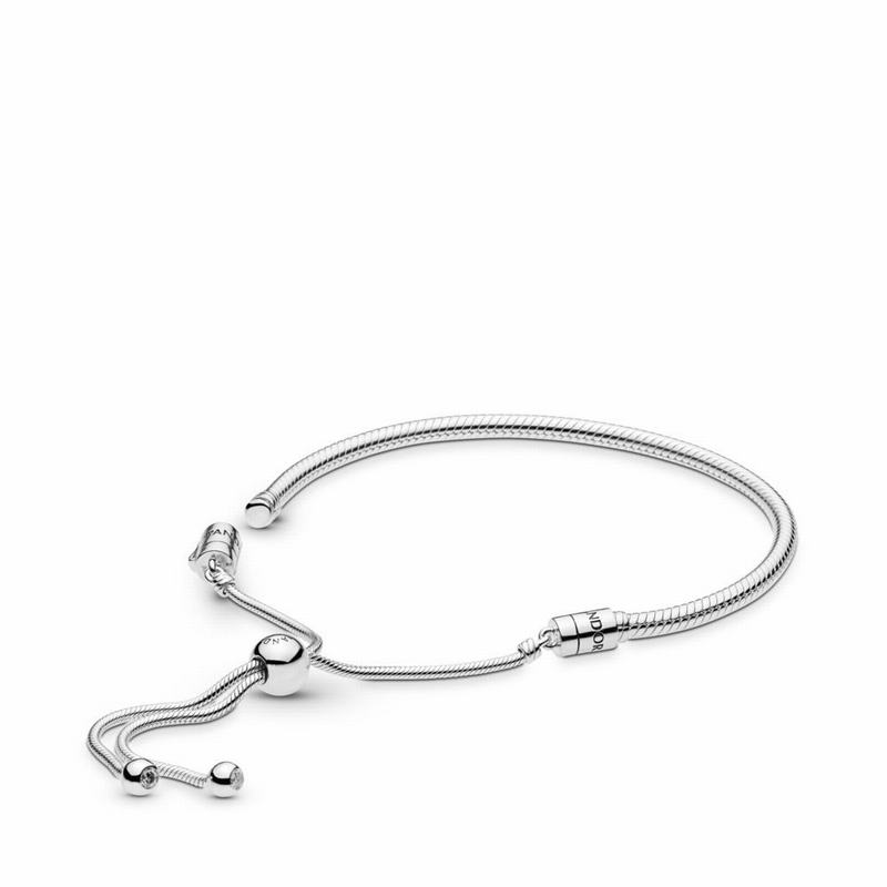 Pandora Moments Snake Chain Slider Bracelet Outlet NZ, Sterling Silver (861245-CGK)